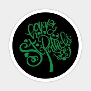 Happy St Patricks Day, St Patricks, Clover Magnet